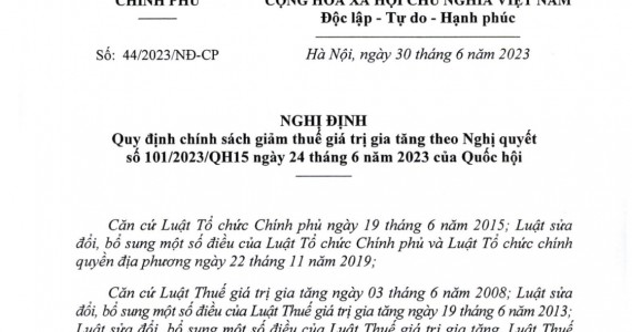 Nghị định 44/2023/NĐ-CP về giảm thuế giá trị gia tăng of chicken meat 1